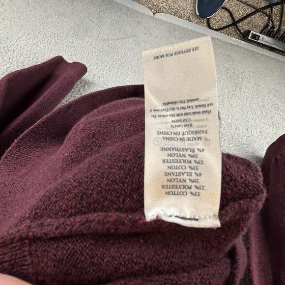 Faherty Sweater Mens 2XL Burgundy 1/4 Zip Preppy Soft Cotton - Picture 4 of 8